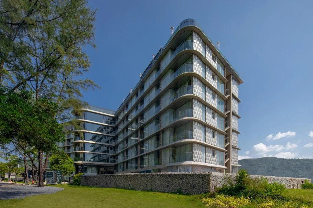 Curved modern exterior of Andaman Riviera at Andaman City Phuket
